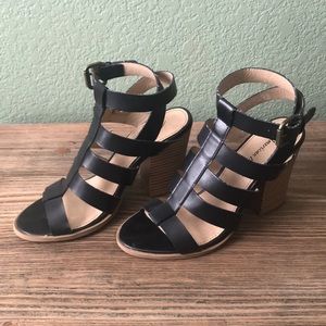 Black gladiator sandals